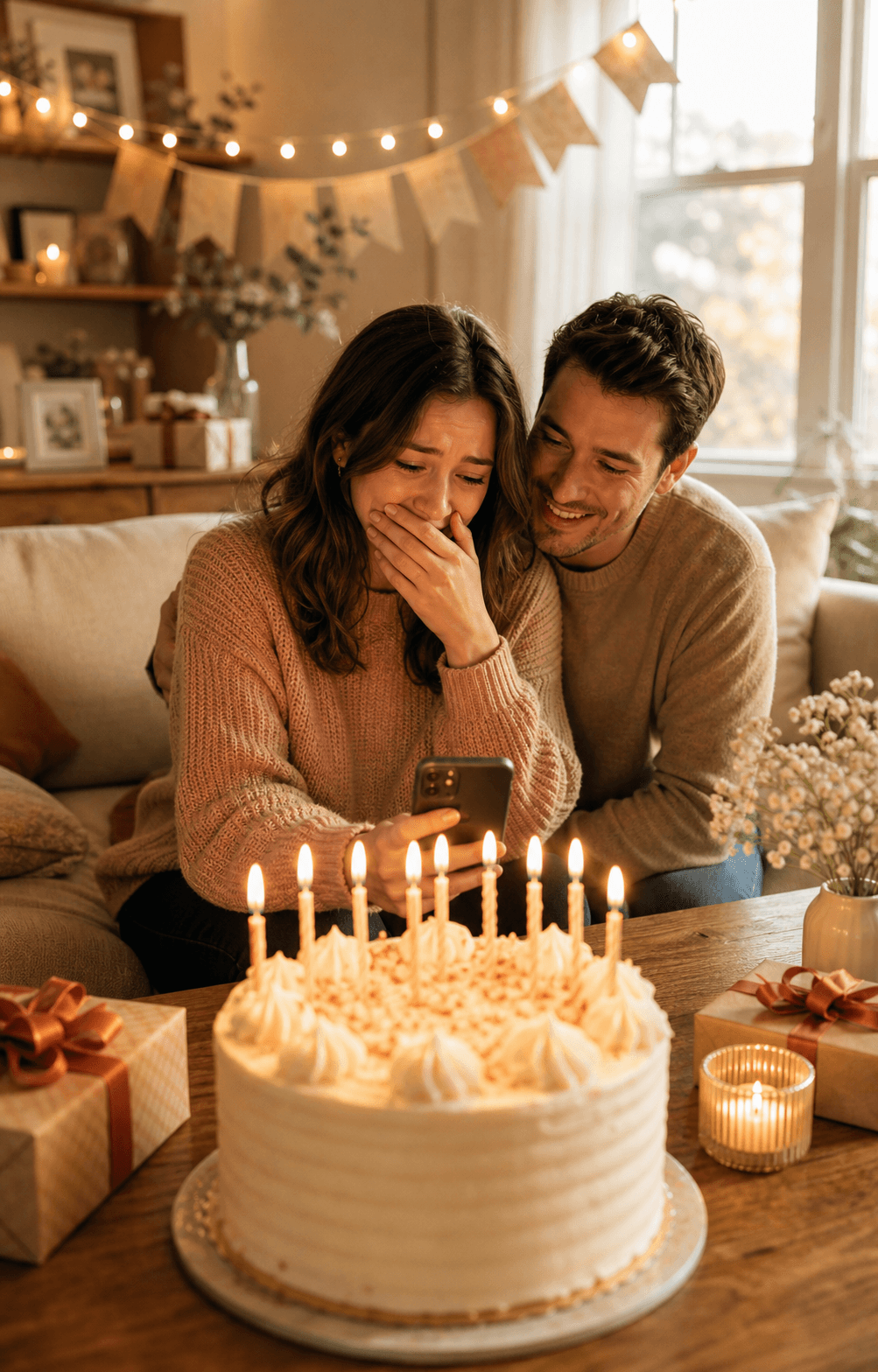 A birthday celebration with a personalized song gift